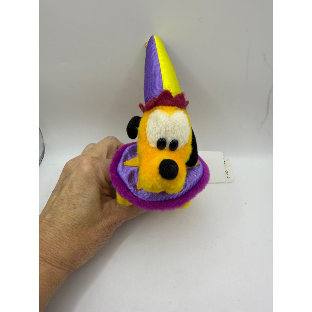 Tokyo Disneyland 15th Anniversary Pluto Jester Plush‎ Badge Bell Vintage Disney